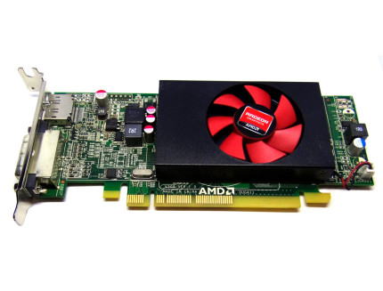 Б/у Видеокарта AMD Radeon R5 240 1Gb PCI-Ex DDR3 64bit (DVI + DP) низкопрофильная