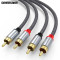 Кабель Dremake 2RCA to 2 RCA Male to Male Audio Cable 2м grey