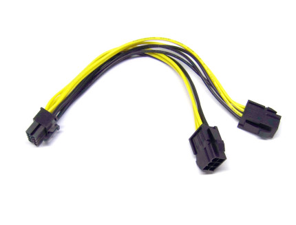 Переходник 2 x 6pin to 8pin  удлинитель PCI-Ex (видеокарта)