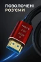Кабель Atcom HDMI-HDMI 3м Red/Gold v2.0 4k